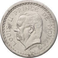 Monnaie, Monaco, Louis II, 2 Francs, 1943, TTB, Aluminium, KM:121 - 1922-1949 Luigi II