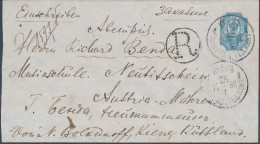 Russia Ukraine 1896 Registered Stationery Envelope 20 Kop Kiev Tsentralnaya To Neutitschein Mähren Austria (44_2653) - Covers & Documents
