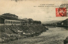 BESSEGES   Quai De La Cèze , Pont De La Gare  Voyagée 1911 - Bessèges