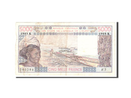 Billet, West African States, 5000 Francs, 1985, Undated, KM:708Kj, TB - Sénégal