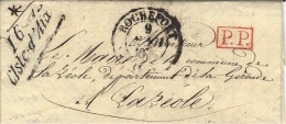 1836- Lettre Cursive  De 16 / L'Isle-d'Aix ( Char. Mar.  + Cad T13 De Rochefort + P.P. Rouge - 1801-1848: Precursors XIX