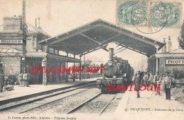 80 // PICQUIGNY   Intérieur De La Gare    L Caron - Picquigny