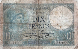 FRANCE - Billet De 10 Francs "Minerve" De 1941  (recto-verso) - 10 F 1916-1942 ''Minerve''