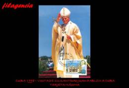 CUBA. ENTEROS POSTALES. TARJETAS MÁXIMAS 1998. VISITA DE SU SANTIDAD JUAN PABLO II A CUBA - Maximumkarten