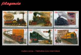 AMERICA. CUBA MINT. 2016 TRENES CON HISTORIA - Unused Stamps