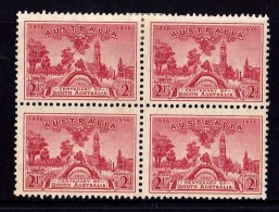 Australia 1936 South Australia Centenary 2d Block Of 4 MNH/MH - See Notes - Ongebruikt