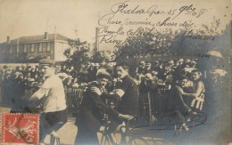 CYCLISME (course)-  L´Horme (banlieue De Saint Etienne 42)-5 Octobre 1908 Carte Photo,course Cycliste. - Cycling