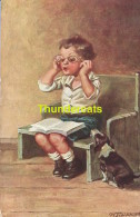 CPA ILLUSTRATEUR ENFANT  CHIEN GARCON ** FIALKOWSKA ** ARTIST SIGNED BOY CHILD DOG - Fialkowska, Wally