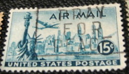 United States 1947 Statue Of Liberty & New York Skyline 15c - Used - 2a. 1941-1960 Usados