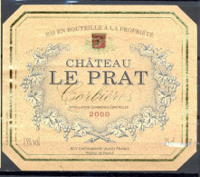 119 - Corbières - 2000 - Château Le Prat - S.C.V. Castelmaure Aude - Languedoc-Roussillon