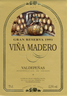 837 - Valdepeñas - 1991 - Gran Reserva Viña Madero - Fesoya S.A. Valdepeñas - España - Vino Tinto