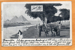 Cairo Egypt Pyramids 1904 Postcard Mailed To UK - Pyramides