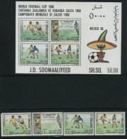 1985 Somalia, Messico 86 Mondiali Di Calcio, Il 3,60 Difettoso, Serie Completa Nuova (**) - Somalia (1960-...)