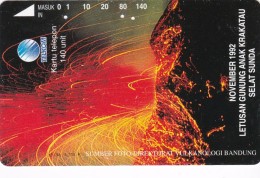 Indonesia, S283, Volcanic Series: Letusan Gunung Anak Krakatau, 2 Scans. - Indonesia