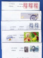 FRANKREICH - 5 Briefe Mit Seltene Frankierung - Lots Et Collections : Entiers Et PAP