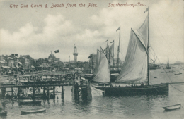 GB SOUTHEND ON SEA / The Old Town And Beach From The Pier / - Southend, Westcliff & Leigh