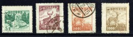 1954  New Definitives  Sc 196-9  Used - Corea Del Sur