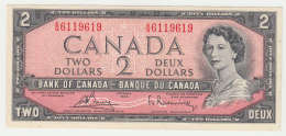 CANADA 2 DOLLAR 1954 (Signature Bouey-Rasminsky 1972-73) XF+ Pick 76c 76 C - Canada