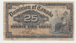 Dominion Of Canada 25 Cents 1-2- 1900 "F" Pick 9b 9 B - Kanada