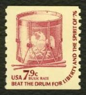 1976 USA 7.9c Americana Issues Coil Stamp Drum Sc#1615 History Music - Coils & Coil Singles