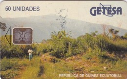 Equatorial Guinea, EQG-05-A?, 50units, Landscape (Grey-Blue Rev.) Batch C4C, 2 Scans. - Guinea Ecuatorial