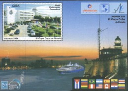 Mint S/S Hotel Lighthouse Ship 2014  From Cuba - Unused Stamps