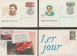 FRANCE+RUSSIE  4  CARDS   MUSIQUE  Réf  E570 - Sammlungen (im Alben)