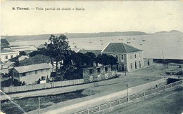 SÃO S. TOMÉ, THOMÉ, Vista Parcial Da Cidade E Bahia, 2 Scans - São Tomé Und Príncipe