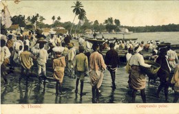 SÃO S. TOMÉ, THOMÉ, Comprando Peixe, 2 Scans - Sao Tome And Principe