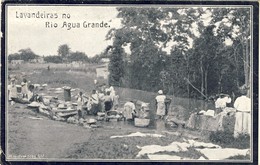 SÃO S. TOMÉ, THOMÉ, Lavandeiras No Rio Agua Grande, 2 Scans - Sao Tome And Principe