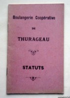 Statuts - Boulangerie Coopérative De Thurageau  - 1913 - Derecho