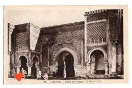 07266-LE-MAROC-MEKNES-Porte Bab-Mansou El Alluj---------animée - Meknès