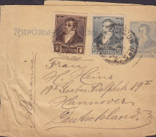 Argentina Uprated Postal Stationery Ganzsache Entero Wrapper Bande Journal Streifband To HANNOVER Germany - Enteros Postales