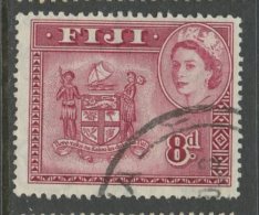 Fiji 1954  8p Arms Of Fiji Issue #155 - Fiji (...-1970)