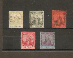 TRINIDAD 1904 - 1907 SET TO 2½d  SG 133, 133b, 134 - 136 FINE USED Cat £5.10 - Trinité & Tobago (...-1961)