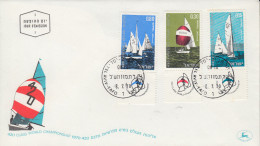 Enveloppe  FDC  1er  Jour   ISRAËL    Championnat  Du  Monde  De  Yachting     1970 - Vela