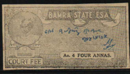 BAMRA State  4A  Court Fee Main Type 11   # 91378 Inde Indien India Fiscal Revenue India - Bamra