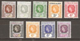 Leeward Islands 1954 SG 126-34  Mounted Mint - Leeward  Islands