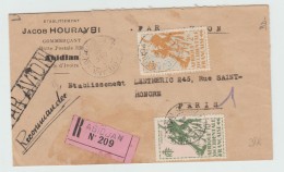 1946 - ENVELOPPE RECOMMANDEE D'ABIDJAN (COTE D'IVOIRE / AOF) - Storia Postale