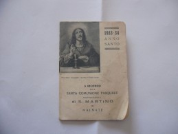 LIBRETTO A RICORDO DELLA SANTA COMUNIONE S.MARTINO IN MALNATE VARESE 1933 - Religion