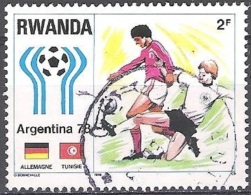 Rwanda 1978 Michel 947 O Cote (2005) 0.50 Euro Coupe Du Monde De Foot Argentina Cachet Rond - Used Stamps