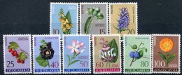 Yougoslavie                                 843/851  **      Fleurs - Unused Stamps