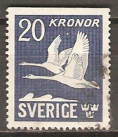 SUEDE   -   Aéro.    1953   Y&T N° 7 A Oblitéré .  Oies Sauvages En Vol. - Used Stamps