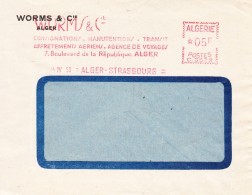 EMA-Alger -Strabourg-15/4/1953-Worms & Cie-Consignations...transit...Agence De Voyage - Brieven En Documenten