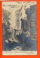 Salon De 1904 - A L'église Des Grecs , Par R. Allègre  ( écrite Et Oblitérée )(pli Coin Gauche) - Malerei & Gemälde