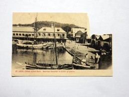 Carte Postale Ancienne : ST-LUCIA : Prince Alfred Bassin, American Consulate In Middle Of Picture - Sainte-Lucie