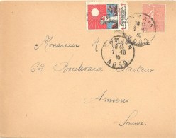 2064 SOMAIN Nord Lettre Entière Yv 199 Semeuse 50c RougeTimbtre Anti Tuberculeux 1927 1928 Recto Et Verso - Briefe U. Dokumente