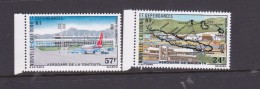 New Caledonia SG 588-89 1977 Airports MNH - Unused Stamps