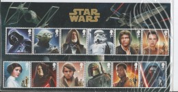 Great Britain 2015 - STAR WAR  Character Stamp Set Mnh - Unused Stamps