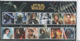 Great Britain 2015 - STAR WAR  Character Stamp Set Mnh - Neufs